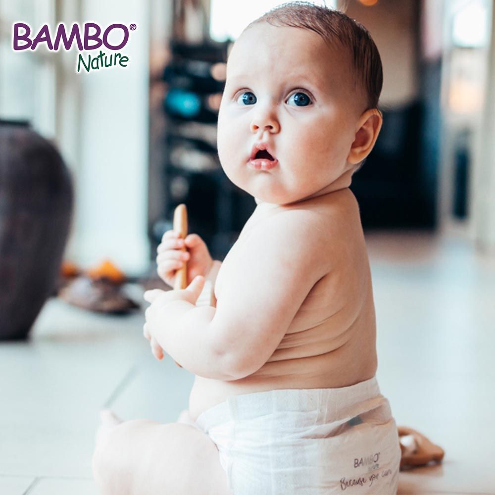 Bambo Nature - Eco-Friendly Diapers Mega Pack - Size 1, 2-4Kg - 216pcs