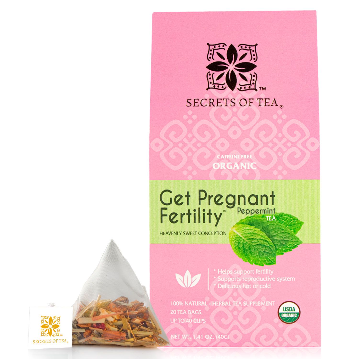 Secrets Of Tea - Fertility Tea - Peppermint - 4pcs - 40G