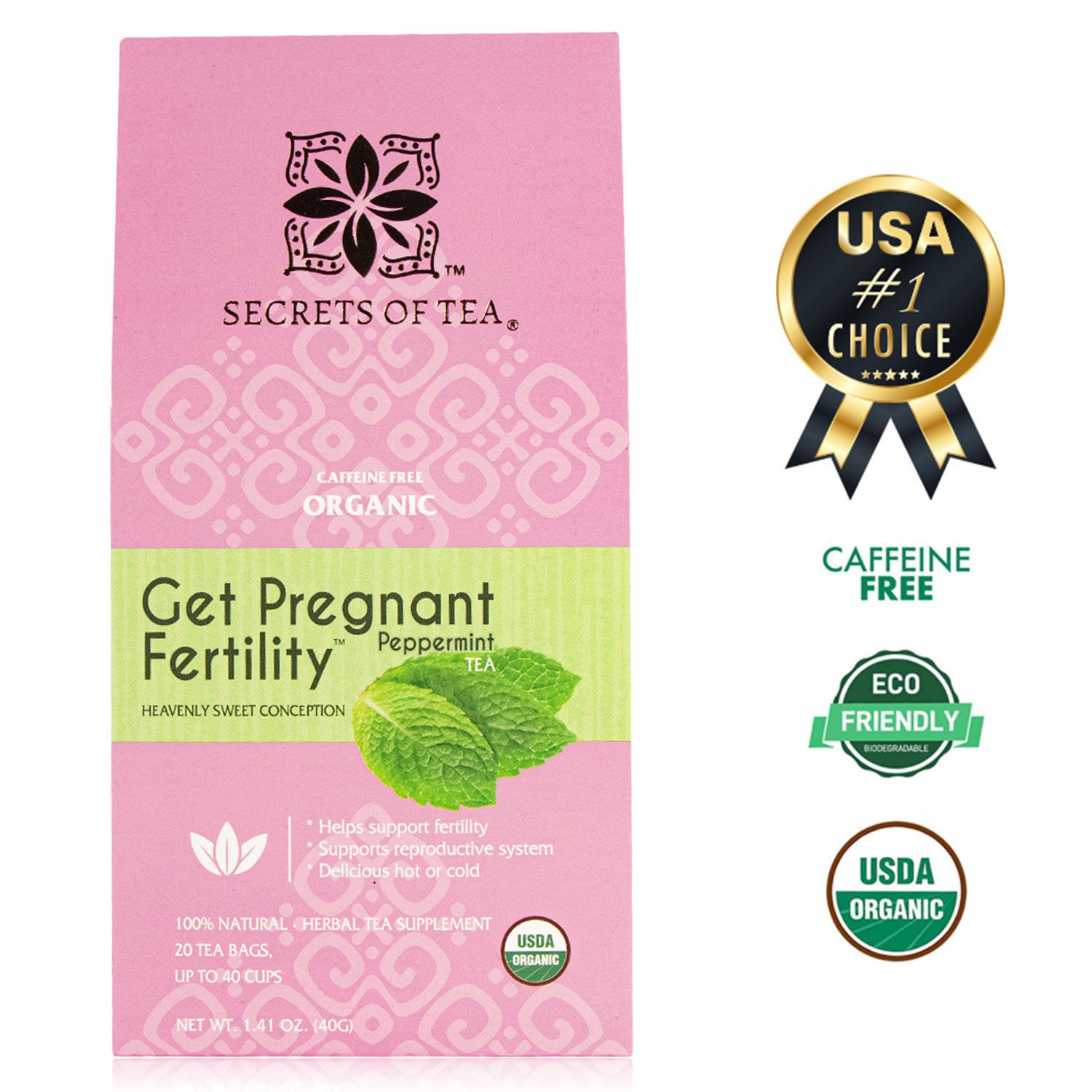 Secrets Of Tea - Fertility Tea - Peppermint - 4pcs - 40G