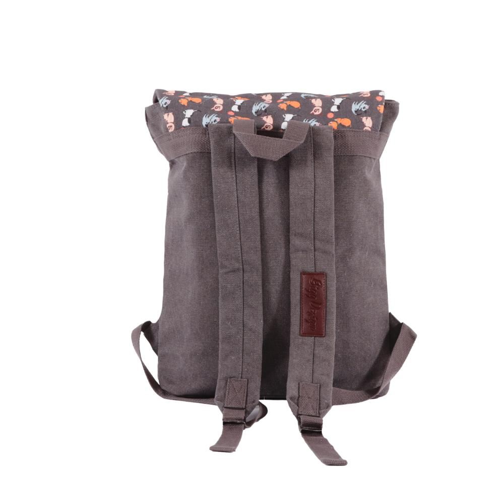 Biggdesign - Dogs Vintage Laptop Backpack - Grey - 16.5-Inch