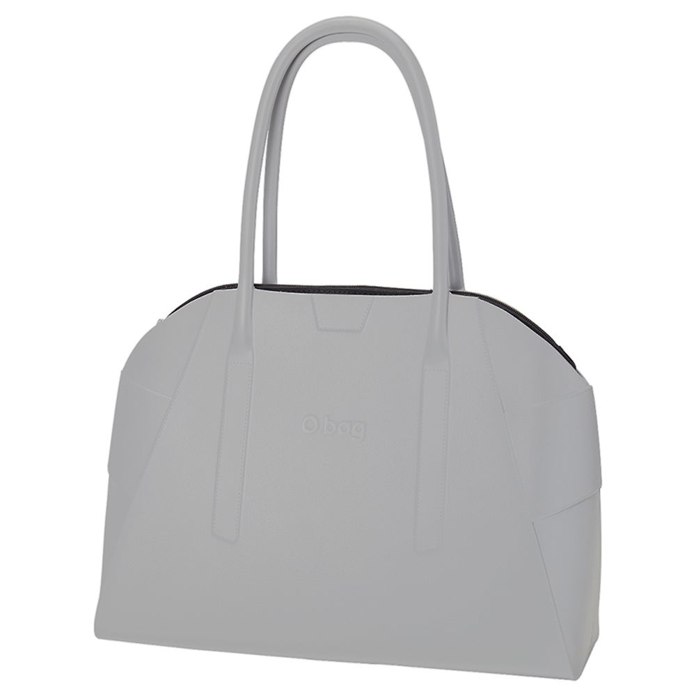 O Bag - Unique XL Handbag w/ Inner Pouch - Light Grey