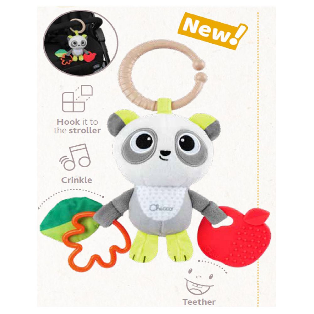 Chicco - First Activities Panda Textile Rattle