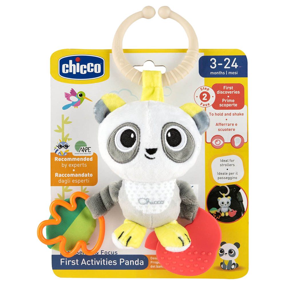 Chicco - First Activities Panda Textile Rattle