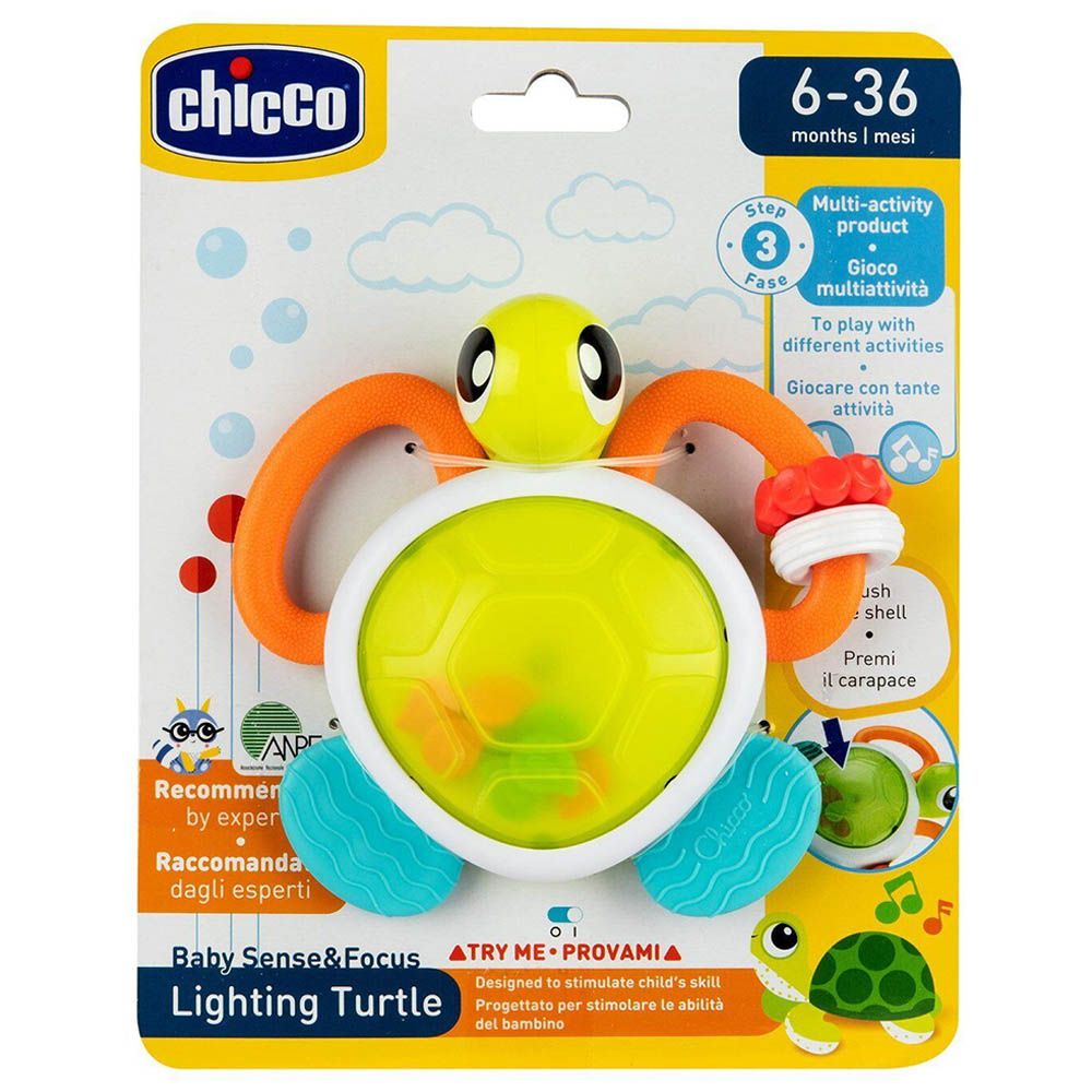 Chicco - Lighting Turtle Plastic Rattle