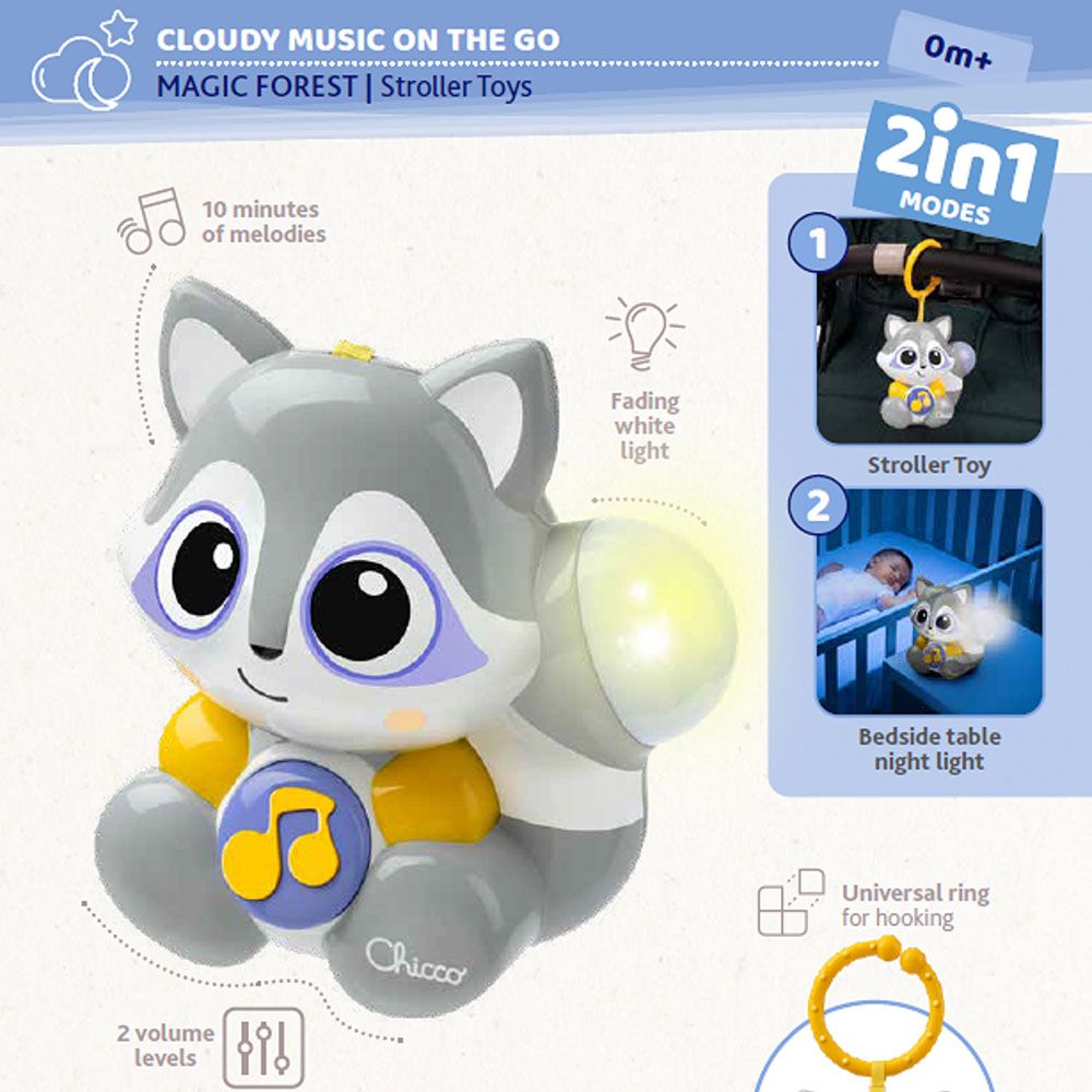 Chicco - Cloudy Music On The Go Night Light