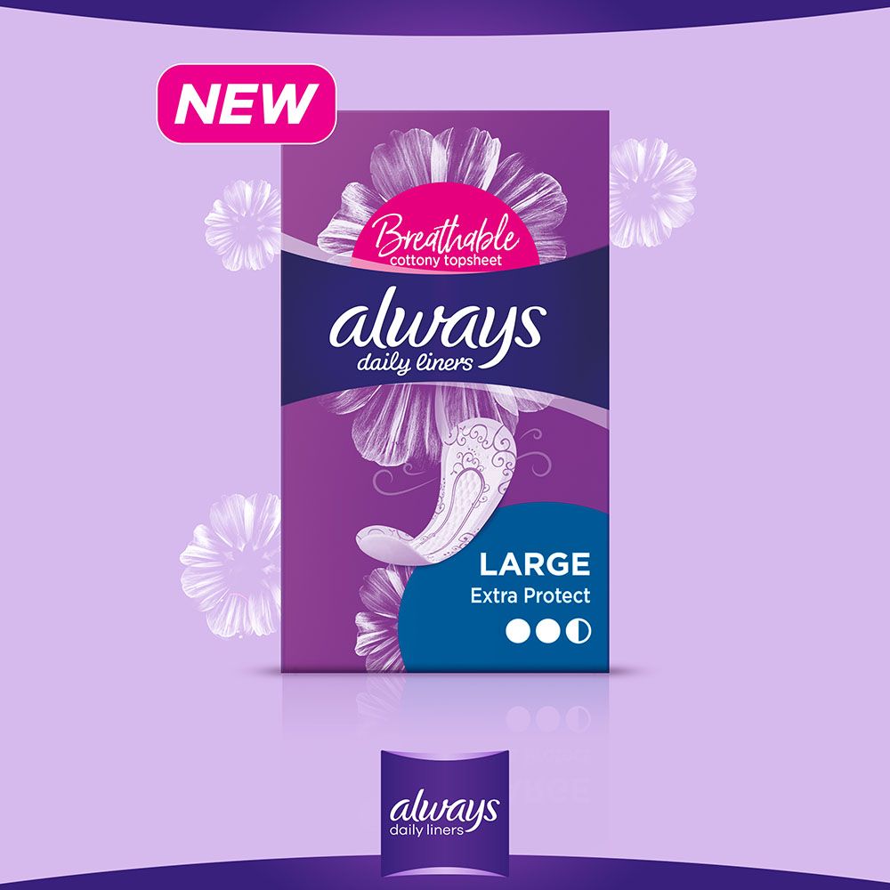 Always - Daily Liners Extra Protect Pantyliners - Large - 48pcs