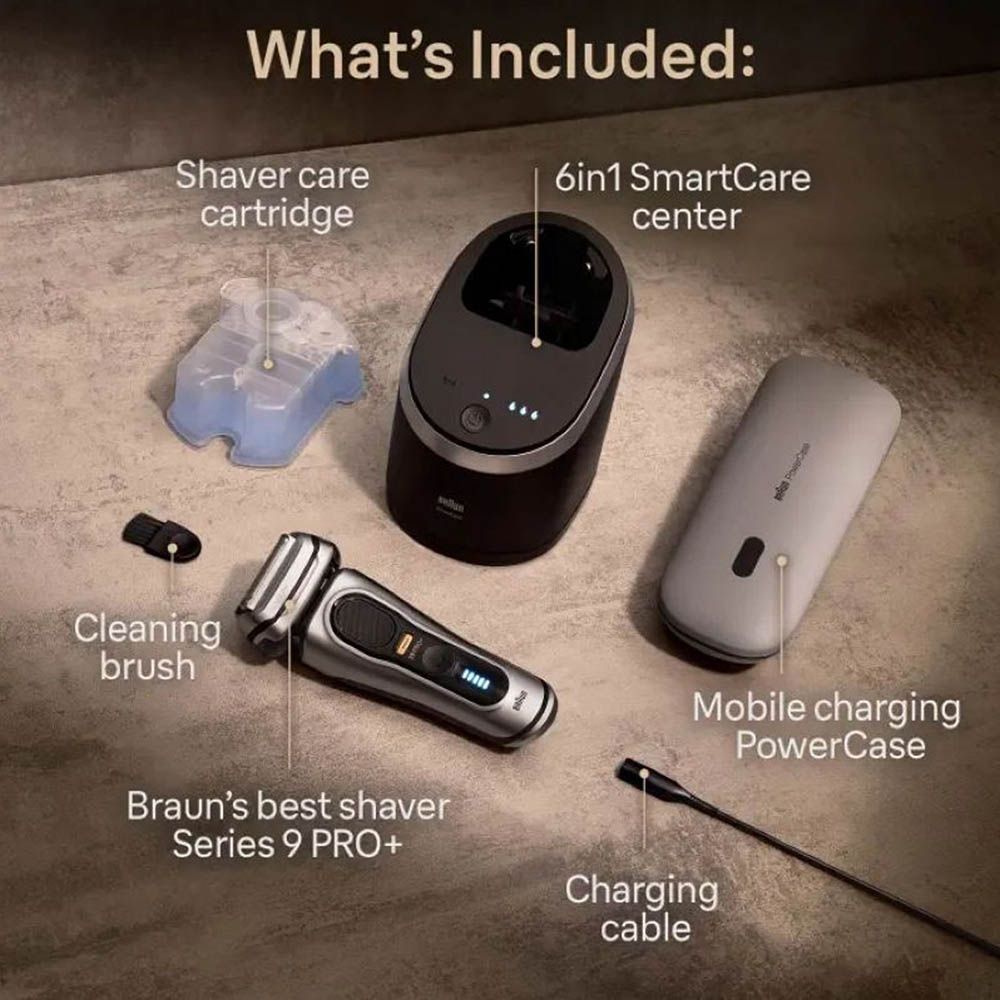 Braun - Series 9 Pro Plus Mens Electric Shaver Kit - Silver