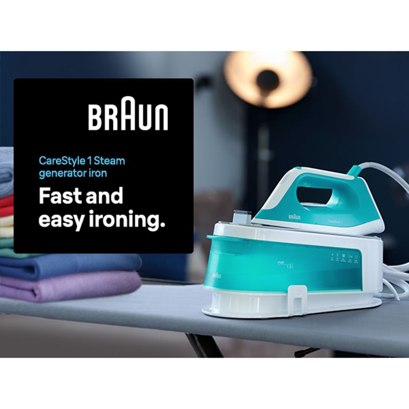 Braun - Steam Generator Iron 2200 W - White/Turquoise