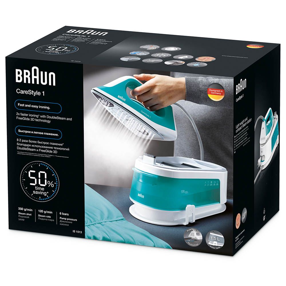 Braun - Steam Generator Iron 2200 W - White/Turquoise