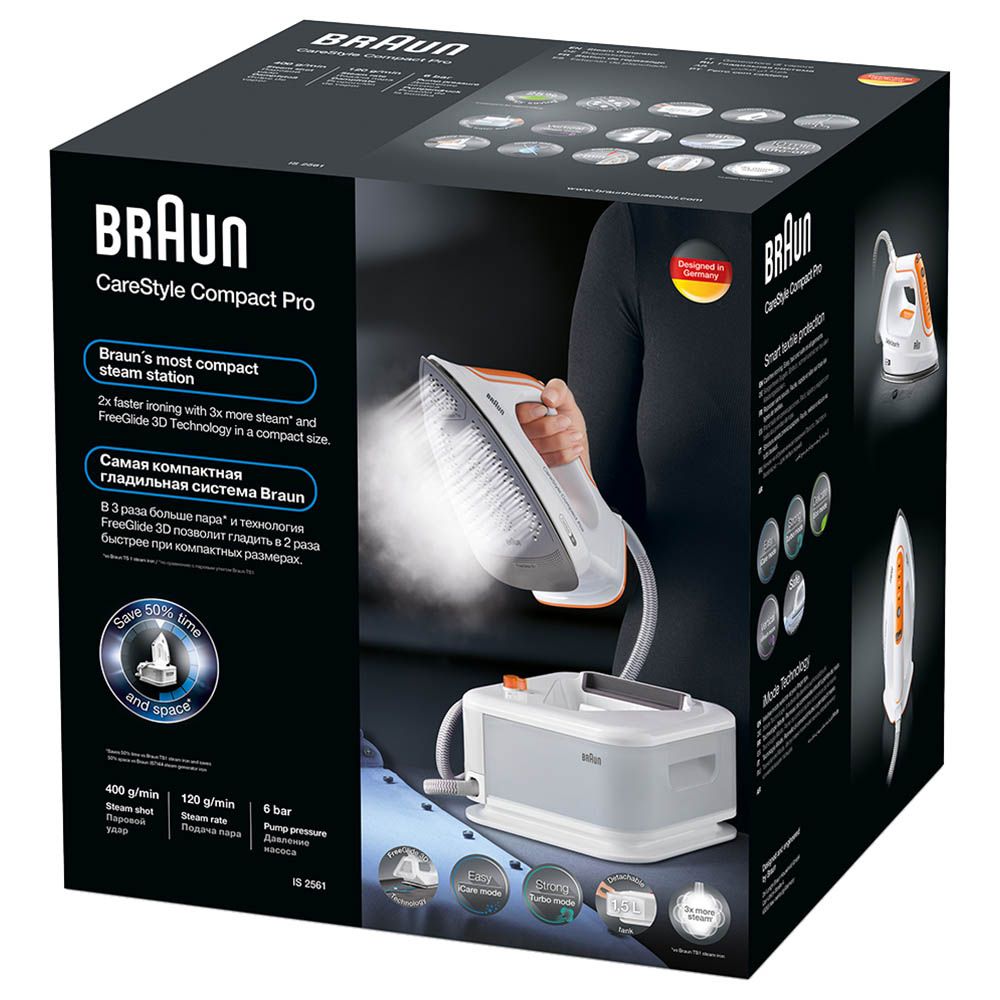 Braun - Compact Pro Steam Generator Iron 2400 W - White