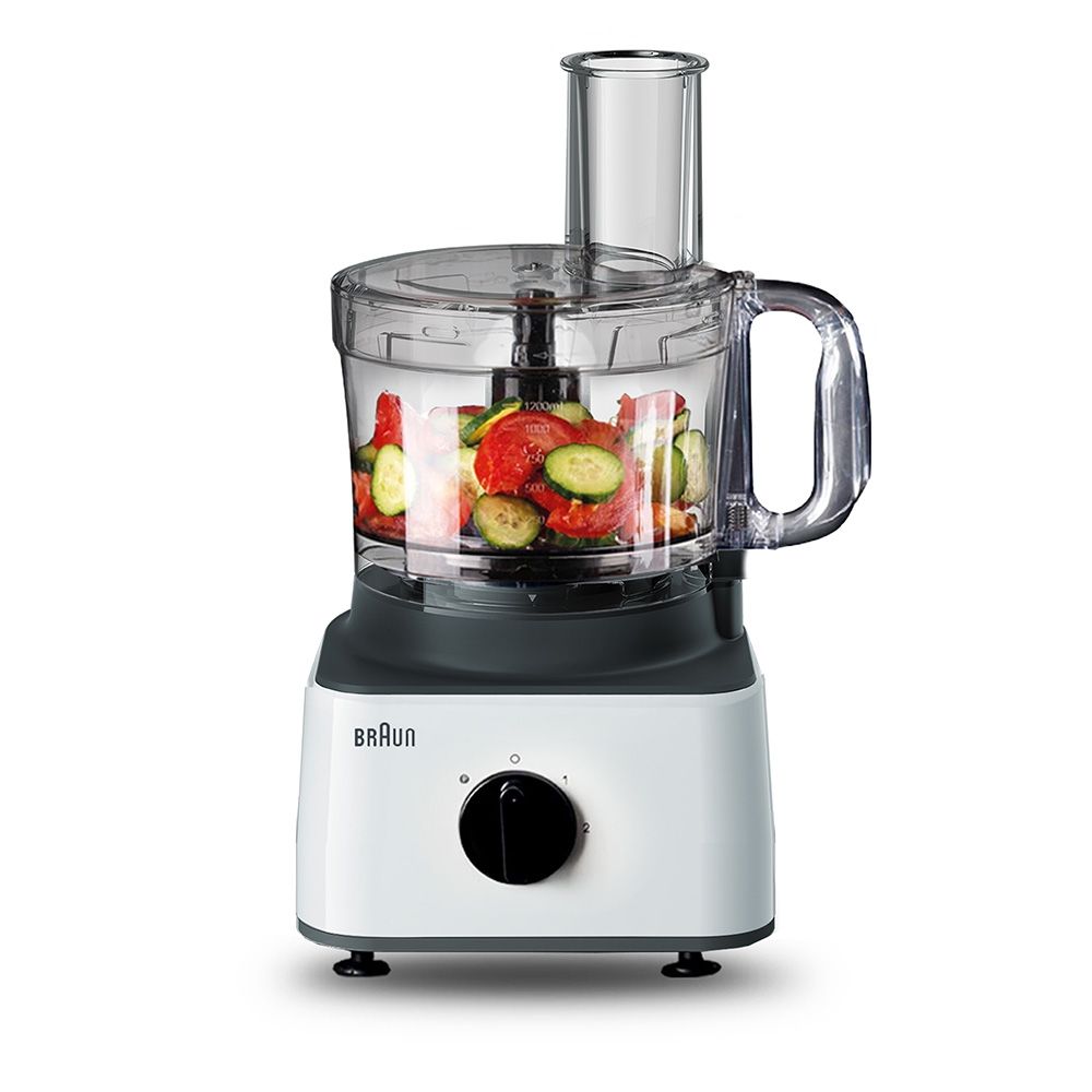 Braun - 8-in-1 Household Food Processor With Blender Set - White