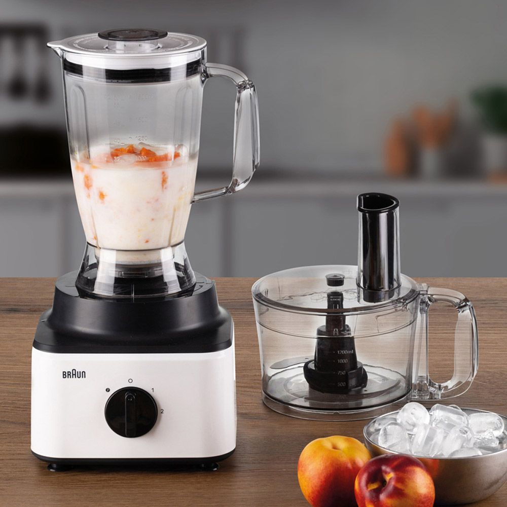 Braun - 8-in-1 Household Food Processor With Blender Set - White