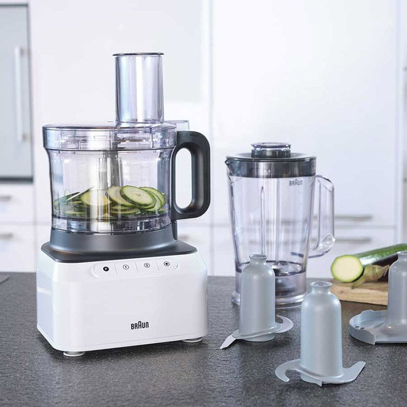 Braun - PurEase Food Processor With Food Prep Bowl And Blender Set