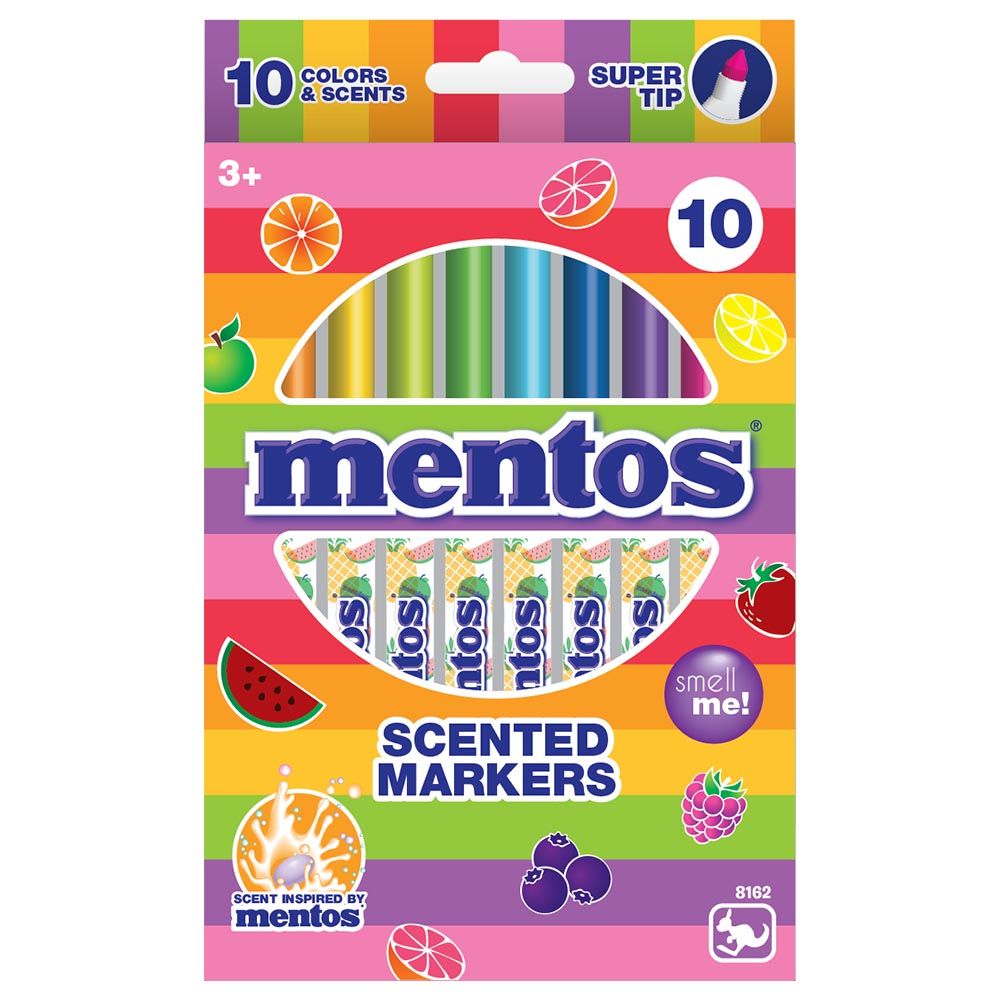 Kangaru - Mentos Scented Supertip Markers - 10pcs