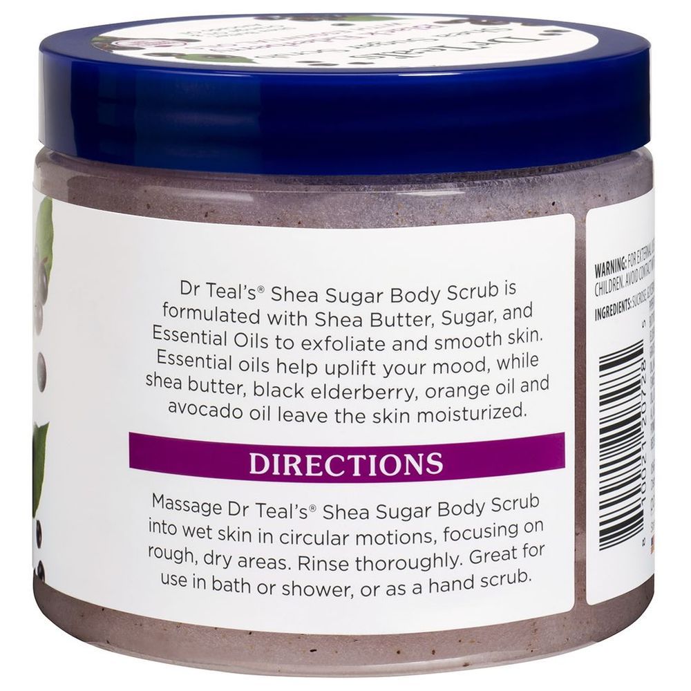 Dr Teal's - Shea Sugar Body Scrub Black Elderberry - 538g