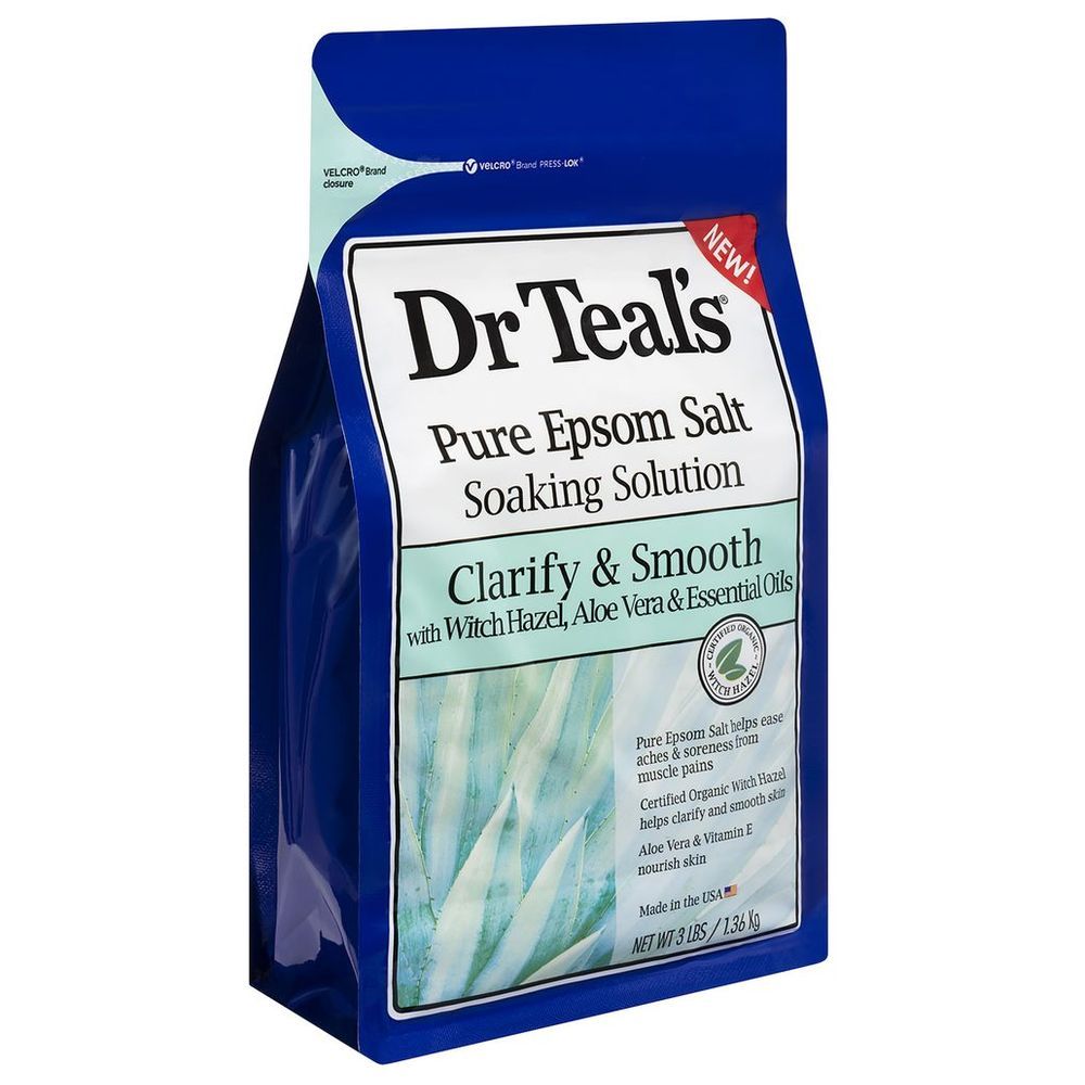 Dr Teal's - Epsom Bath Salt Witch Hazel & Aloe Vera - 1.36Kg