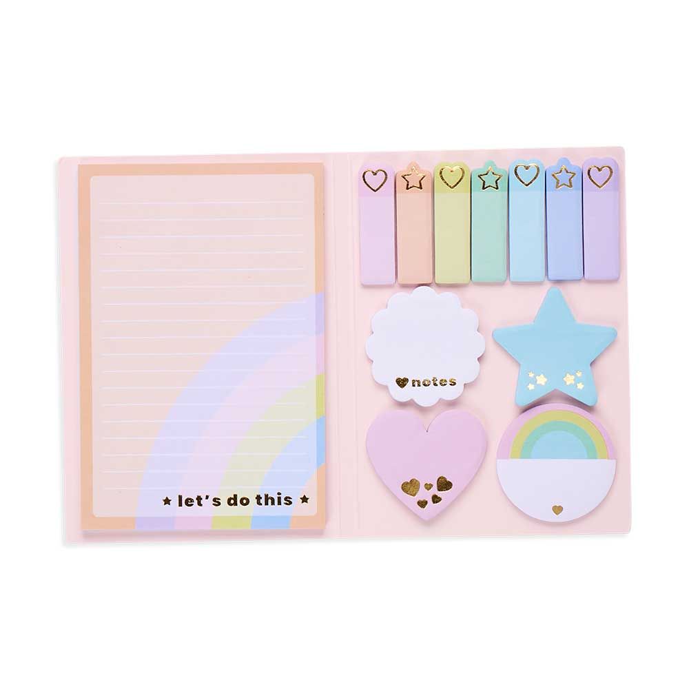 Ooly - Side Notes Sticky Tab Notes Set - Pastel Rainbows