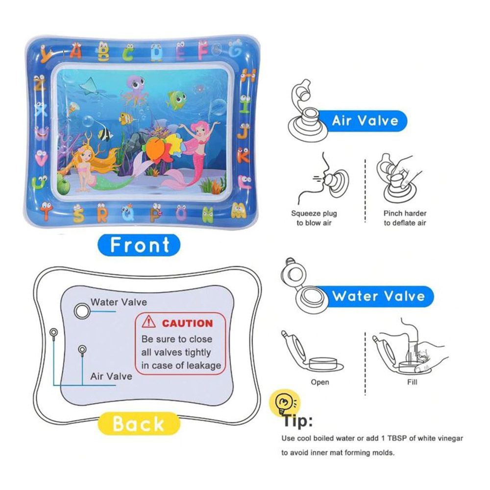 Buddiez - Tummy Play Water Mat - Swim with Mermaids