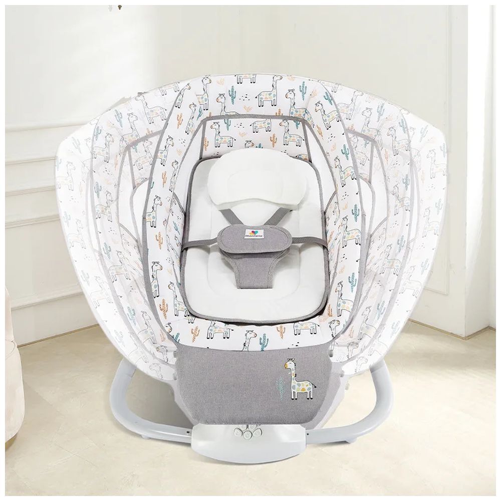 Mastela - 3-In-1 Baby Swing Bassinet Cradle For Newborn - Cactus - Grey