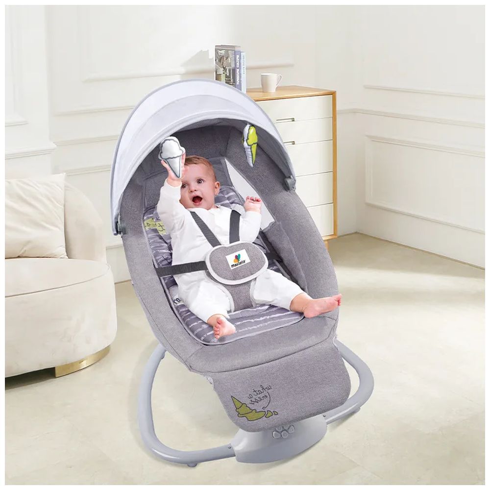 Mastela - 3-In-1 Baby Swing, Bassinet And Cradle - Grey