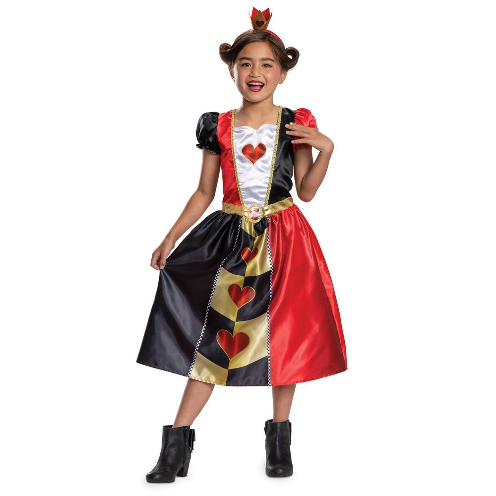 Party Centre - Queen Of Hearts Alice In Wonderland Child Classic Costume - Multicolor