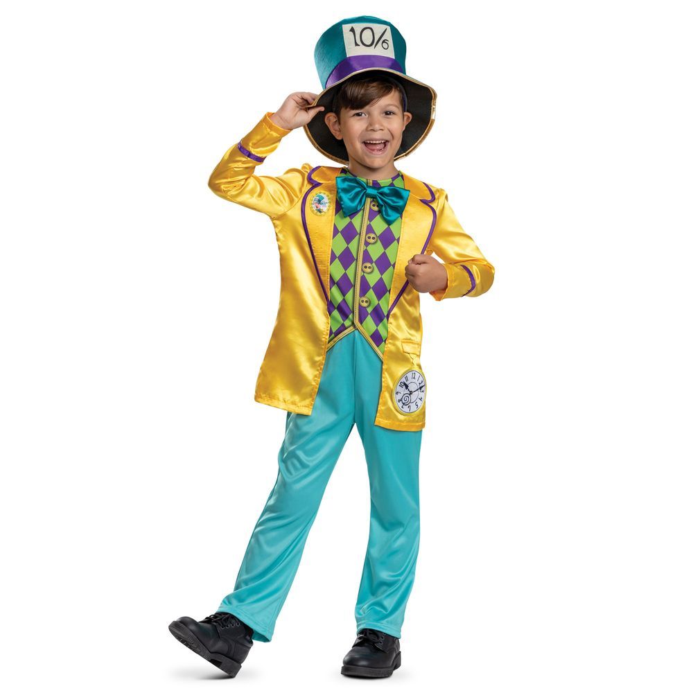 Party Centre - Mad Hatter Alice In Wonderland Classic Costume - Multicolor