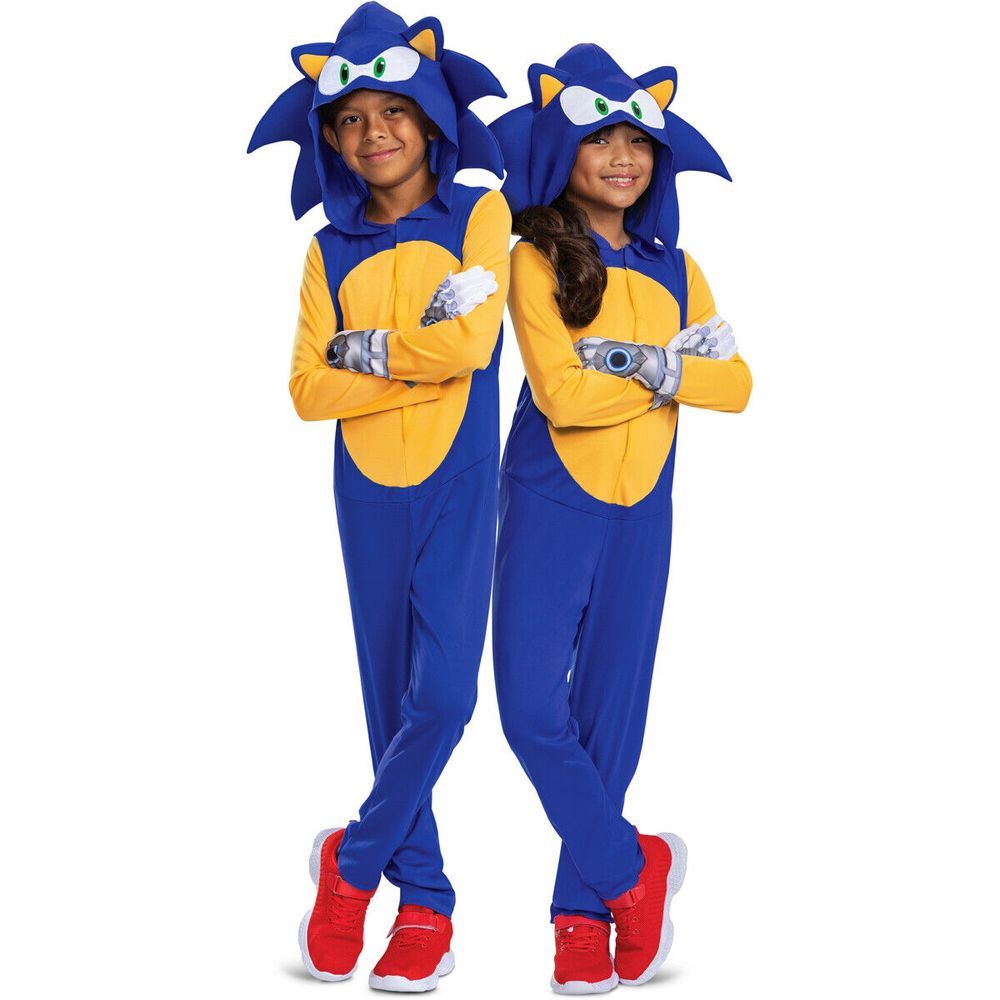 Party Centre - Sonic Costume For Kids With Headpiece - 4-6Y