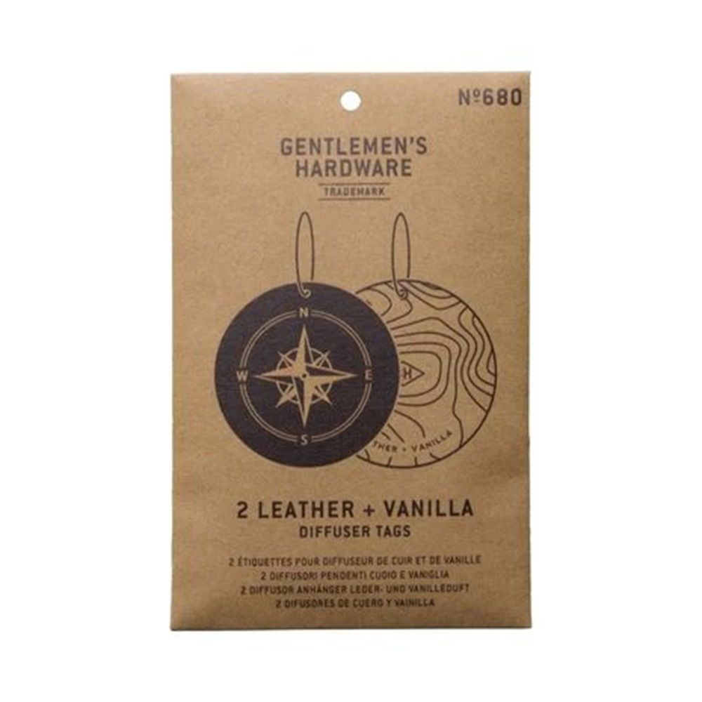 Gentlemen's Hardware - Car Diffuser - Leather And Vanilla - 2pcs