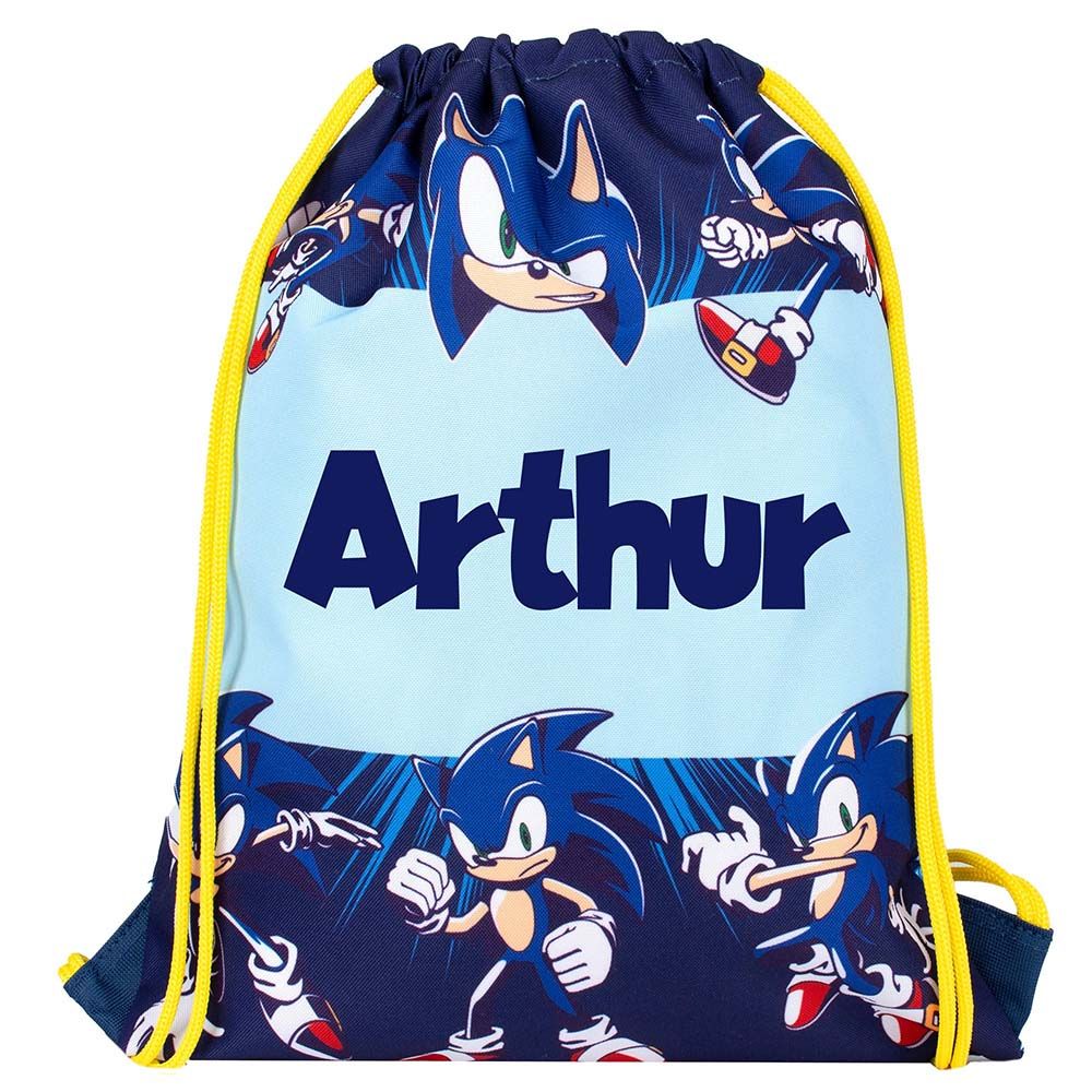 Fringoo - Personalized Drawstring Bag - Sonic the Hedgehog - 16-inch