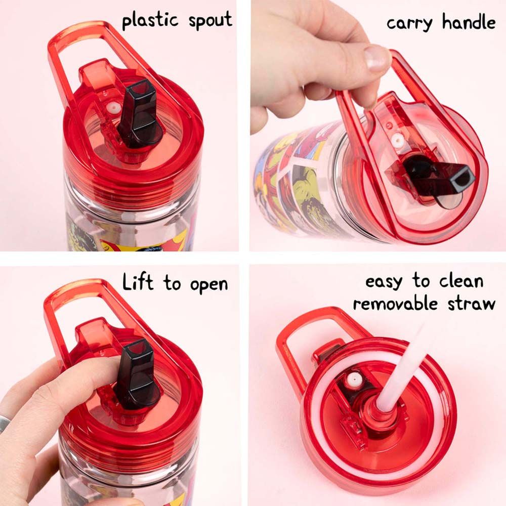 Fringoo - Plastic Bottle w/ Straw - Avengers - 580 ml