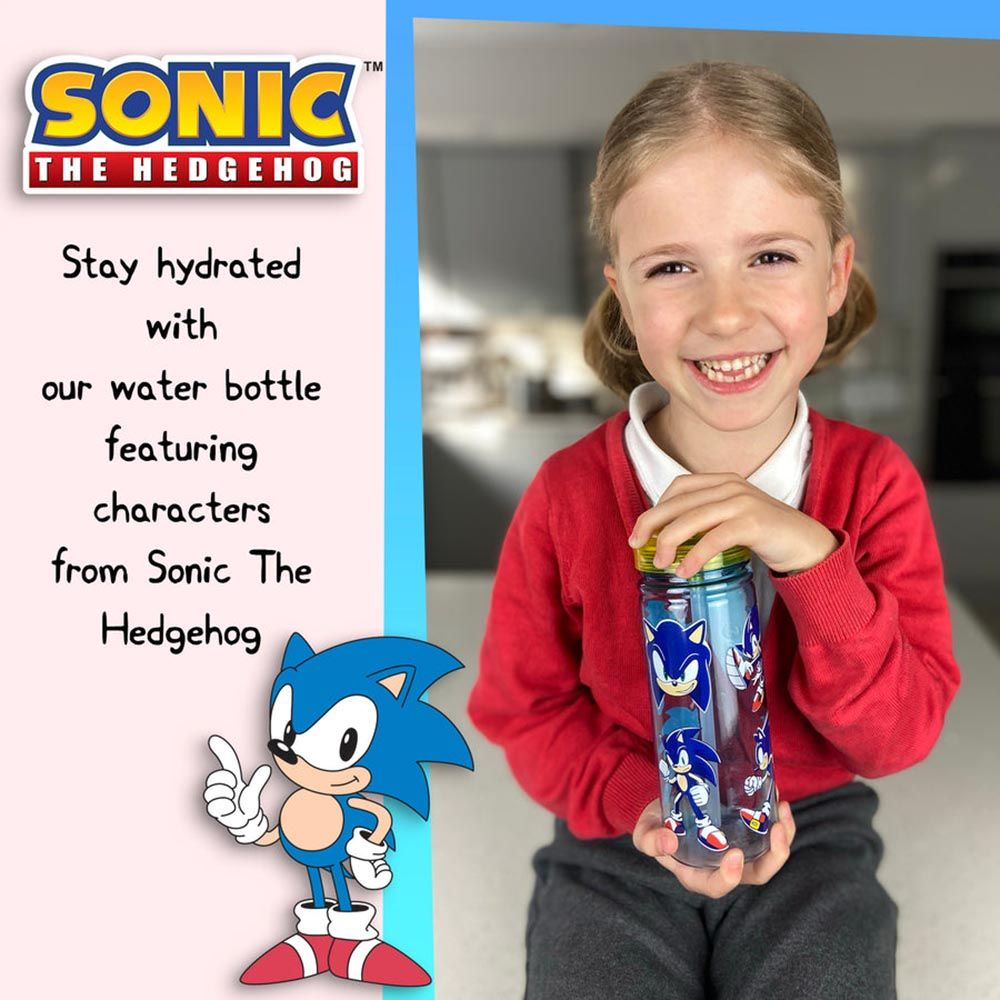 Fringoo - Plastic Bottle w/ Straw - Sonic the Hedgehog - 580 ml