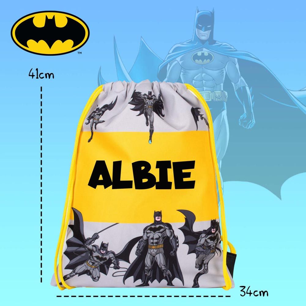 Fringoo - Personalized Drawstring Bag - Batman - 16-inch