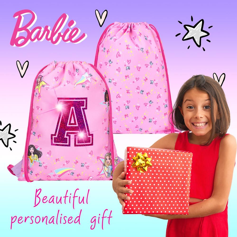 Fringoo - Personalized Drawstring Bag - Barbie - 16-inch