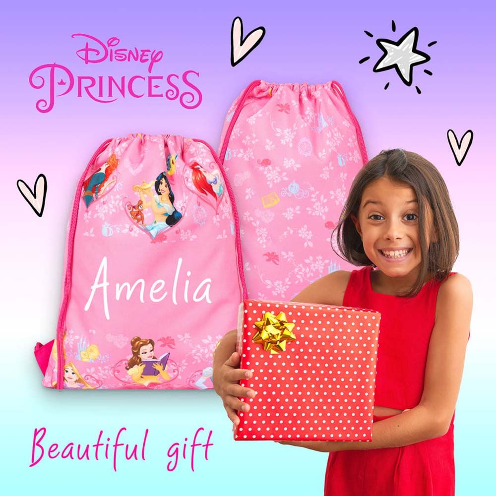 Fringoo - Personalized Drawstring Bag - Disney Princess - 16-inch