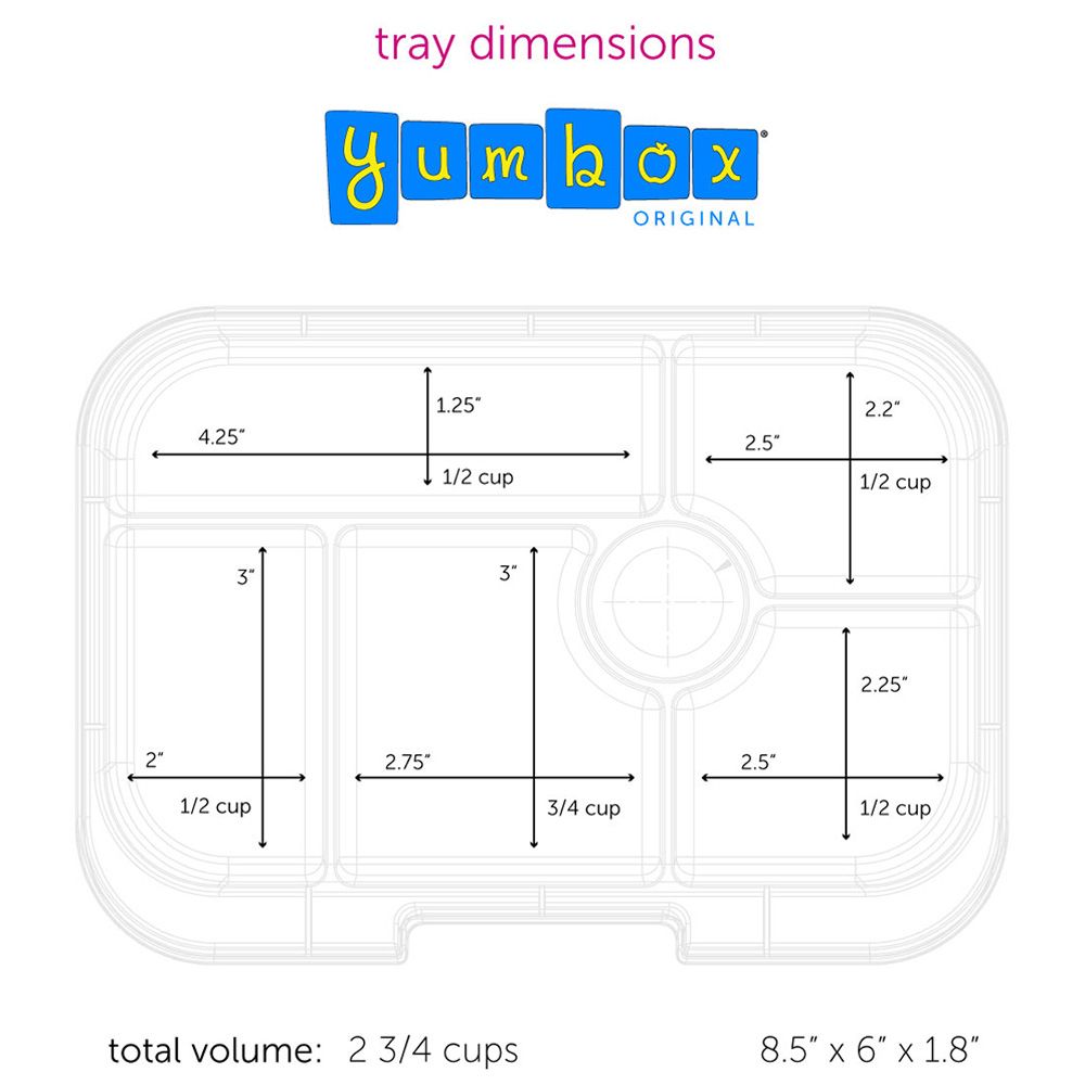 Yumbox - Funny Monster Original 6 Compartments Tray