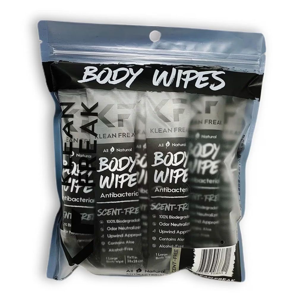 Klean Freak - Body Wipes - Scent Free - 12 Pcs