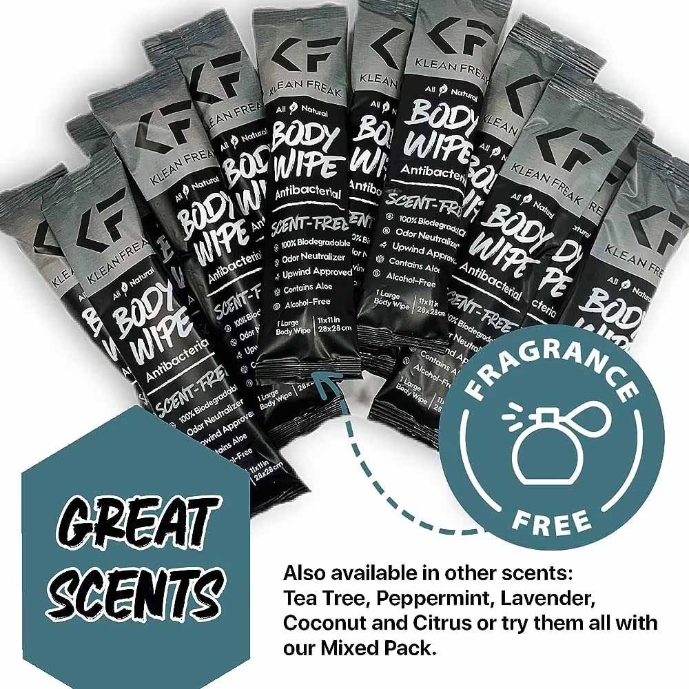 Klean Freak - Body Wipes - Scent Free - 100 Pcs