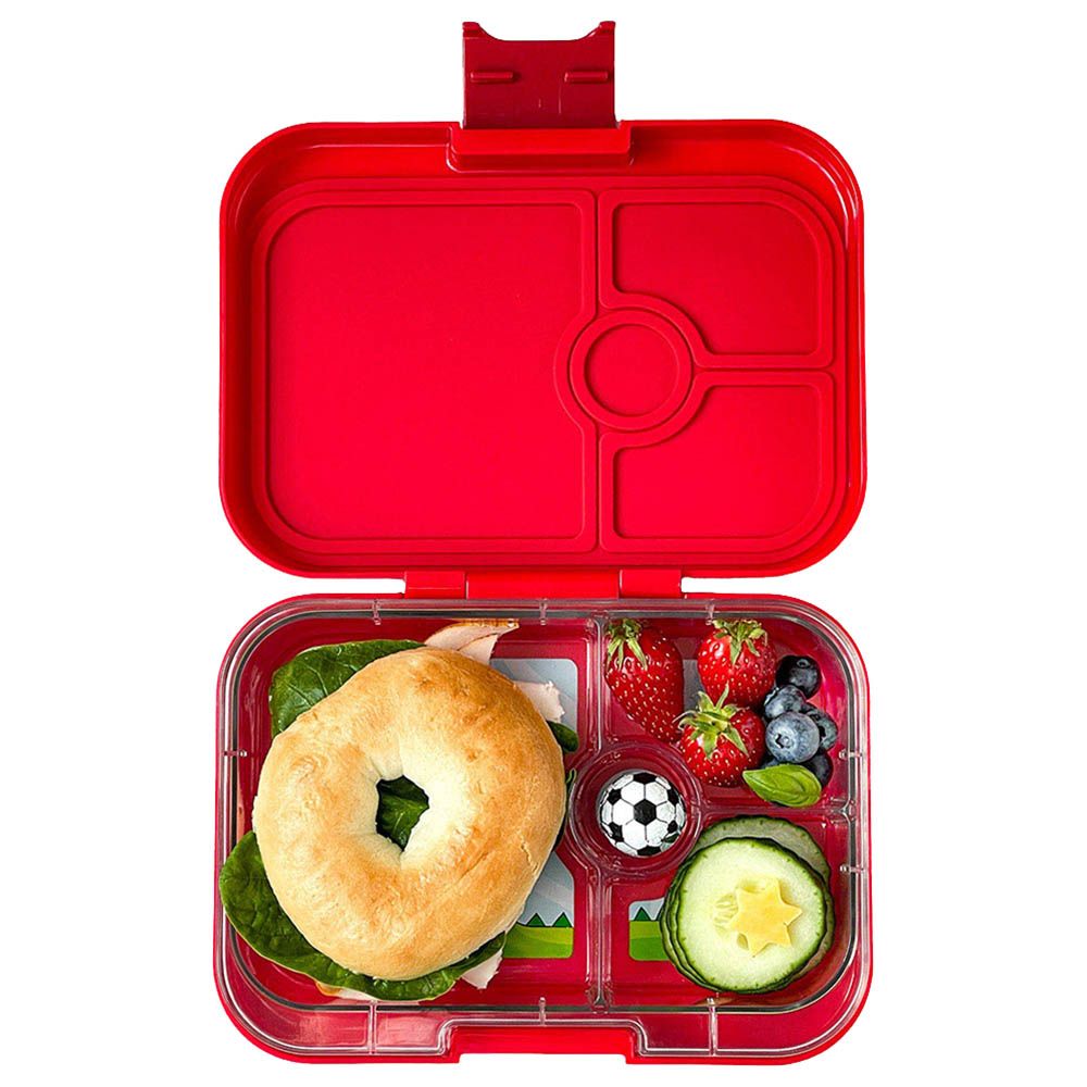 Yumbox - Dinosaur 4 Compartments Lunch Box - Wow Red