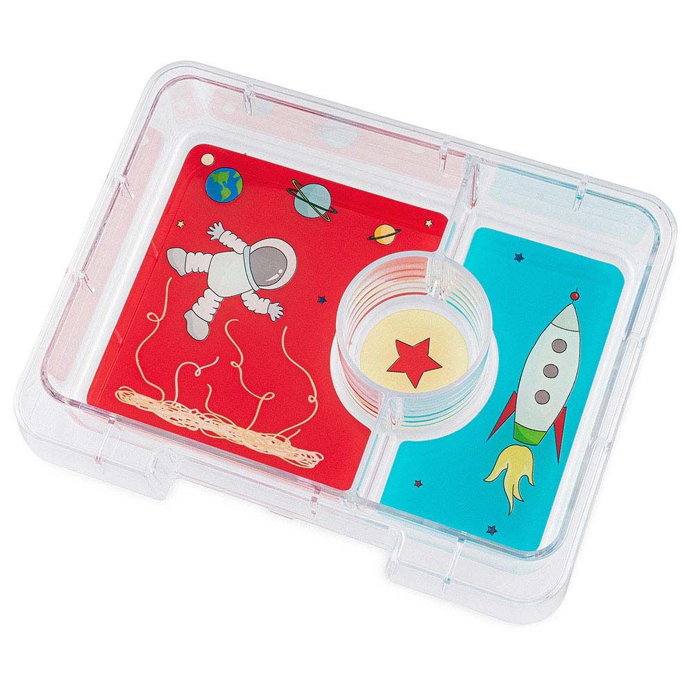 Yumbox - Rocket 3 Compartments Snack Box - Surf Blue