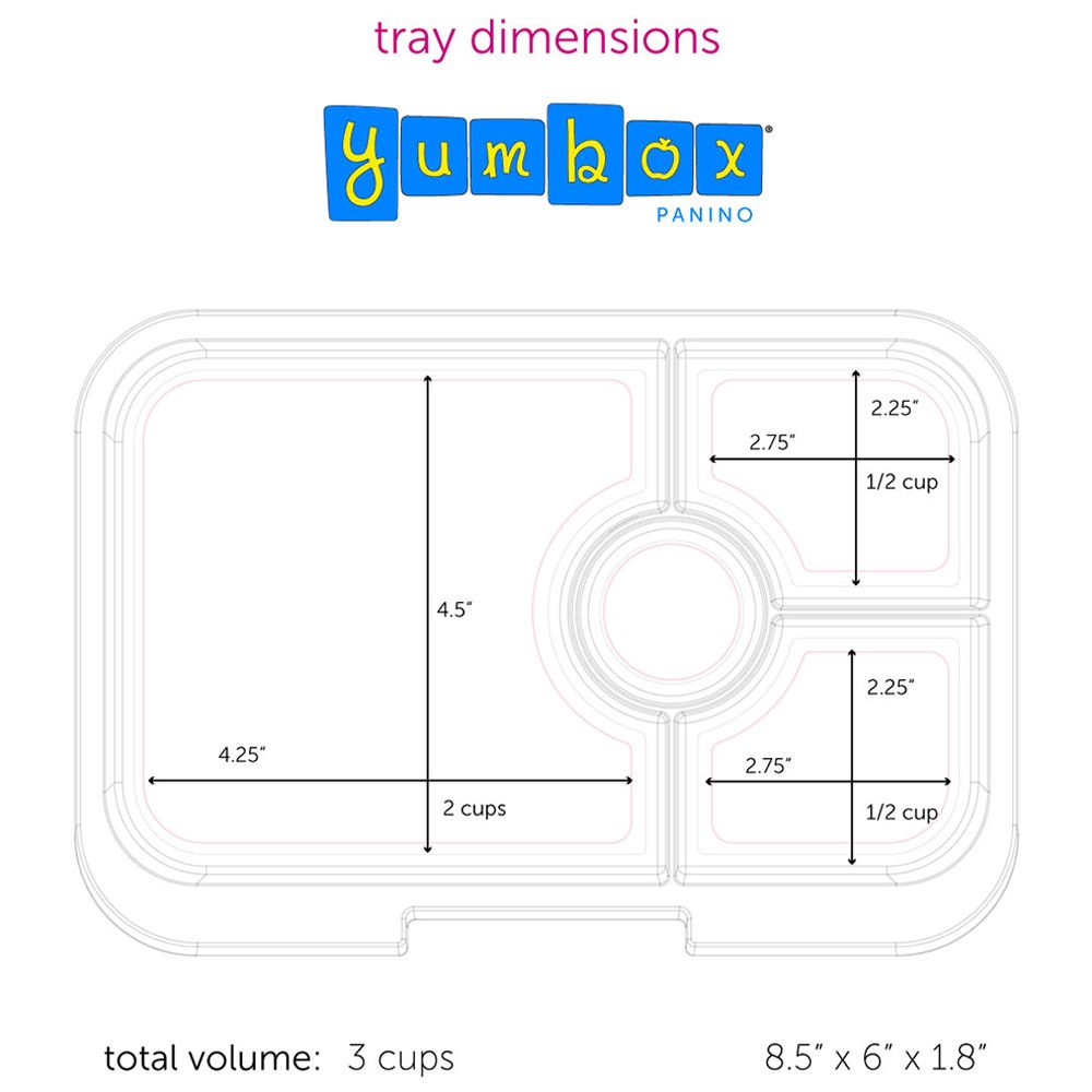 Yumbox - Race Caes Panino 4 Compartments Tray