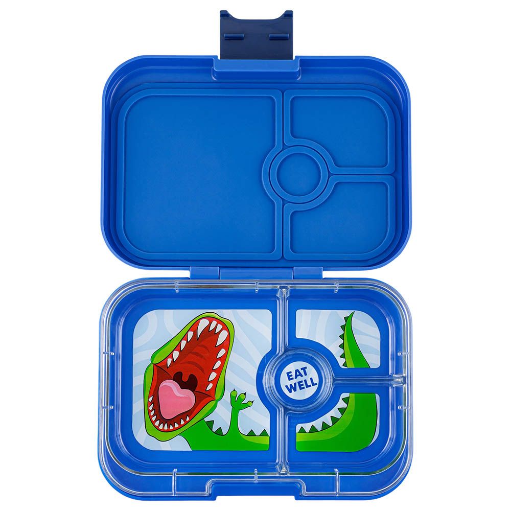 Yumbox - Dinosaur 4 Compartments Lunch Box - Surf Blue