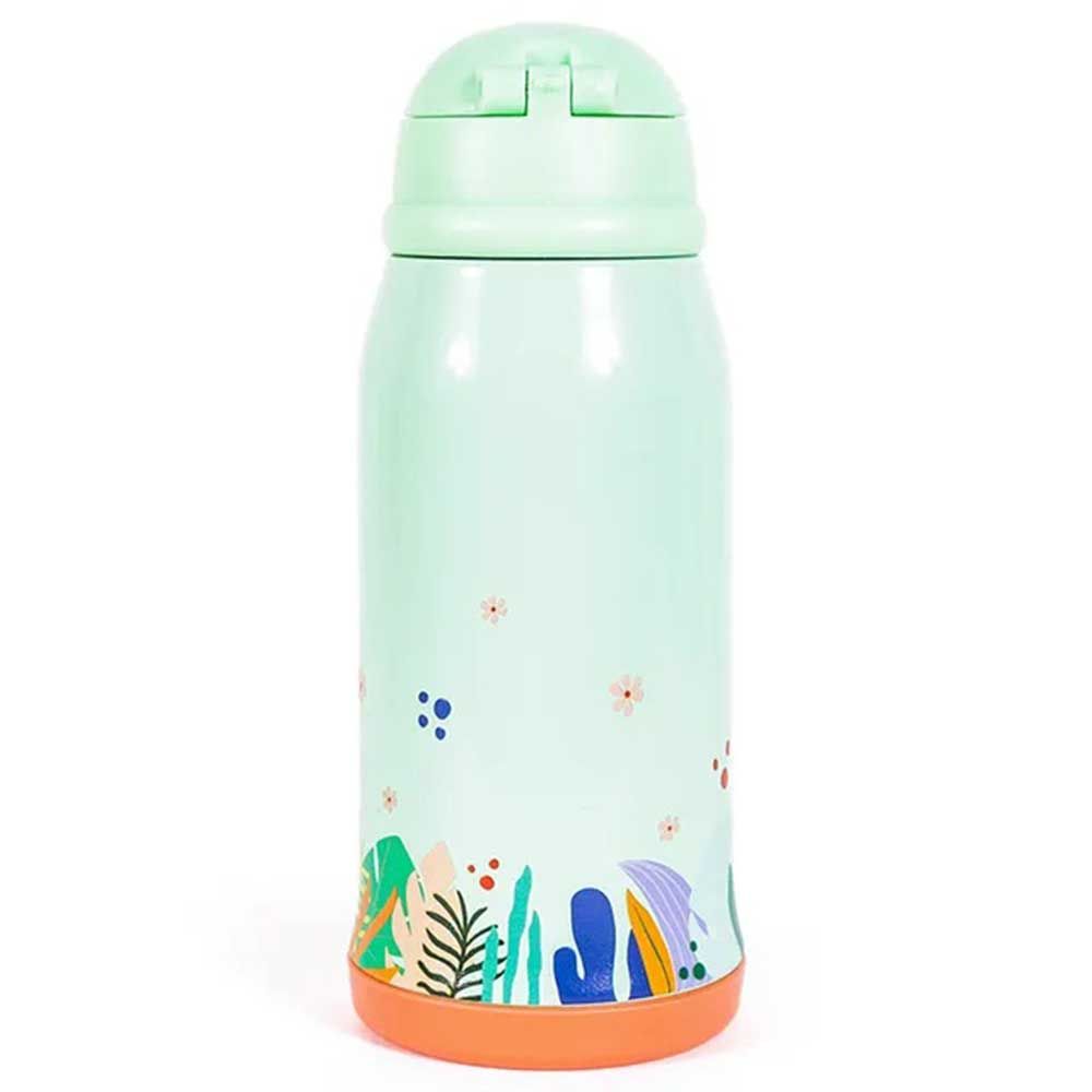 Milk&Moo - Stainless Steel Water Bottle w/ Jungle Friends Bag - 550 ml