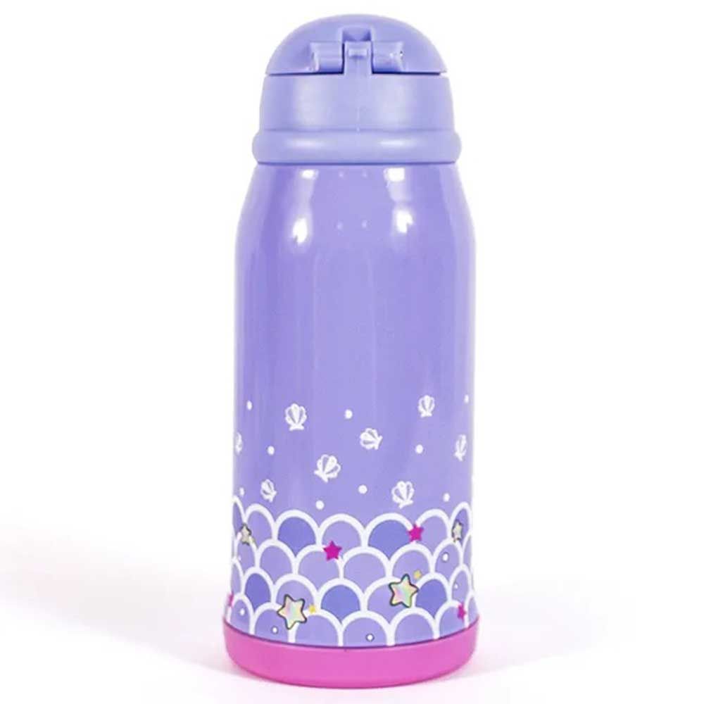 Milk&Moo - Stainless Steel Water Bottle w/ Mermaid Bag - 550 ml