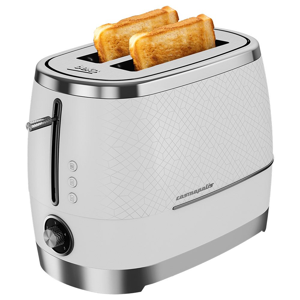 Beko - Cosmopolis 2 Slice Toaster - White/Chrome - 870 W