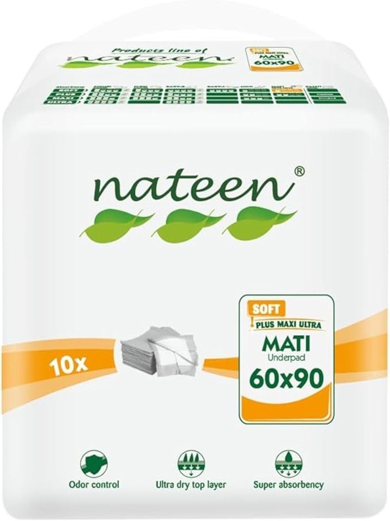 Nateen - Soft Plus Maxi Ultra Disposable Underpads - 10 Pcs