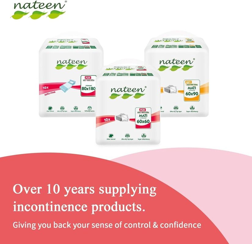 Nateen - Disposable Incontinence Underpad Bed Pads - 10 Pcs