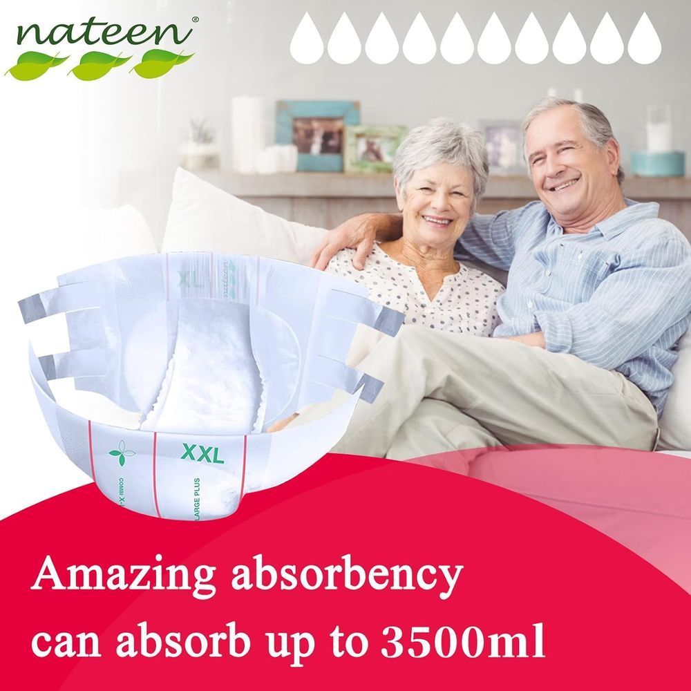 Nateen - Maxi Ultra Combi Incontinence Adult Diapers - XL - 10 Pcs