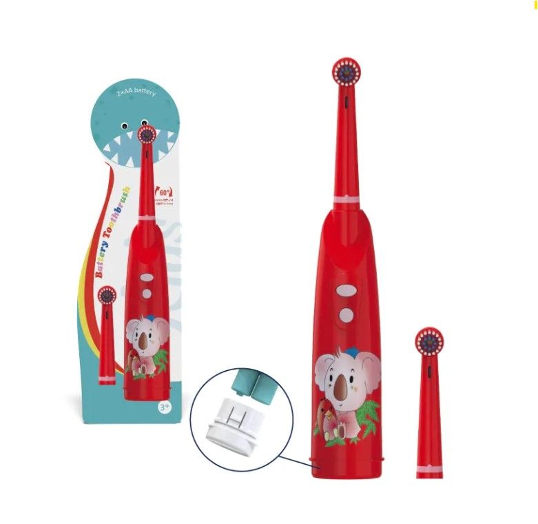 Spectrum - Kids Electric Toothbrush With Replacement Brush Head - Red