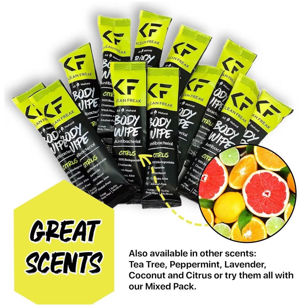 Klean Freak - Body Wipes - Single Sachet - Citrus