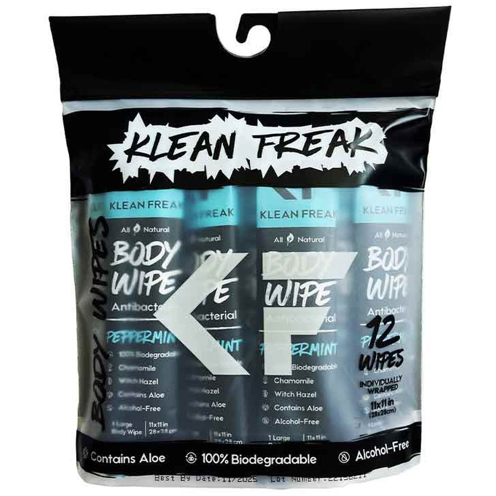 Klean Freak - Body Wipes - Single Sachet - Peppermint